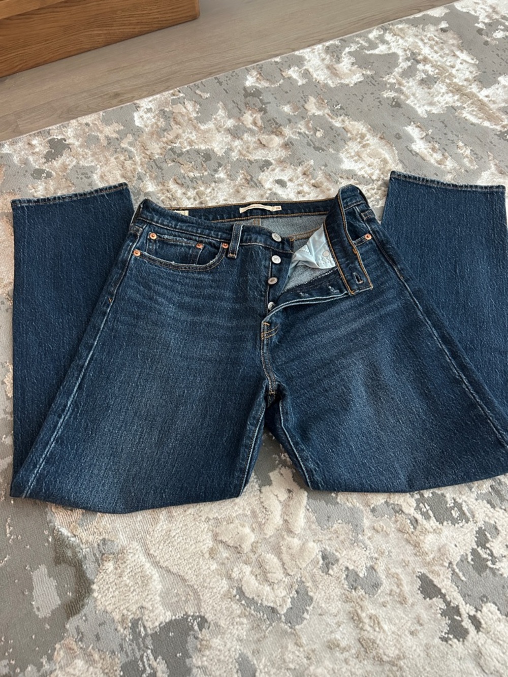 Levi’s Dark Blue Straight Leg Jeans - Wedge Straight